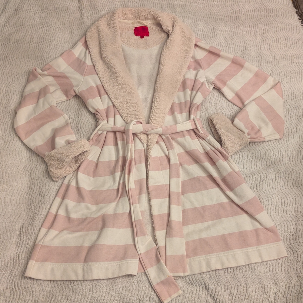 Victoria's Secret Pink and Cream Striped Robe